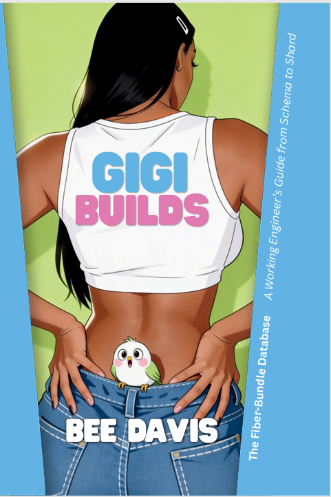 GIGI Builds — book cover: Bee Davis with Bird, title over an illustrated portrait