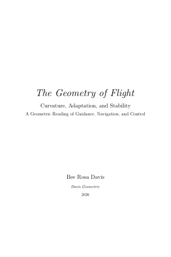 Title page of The Geometry of Flight by Bee Rosa Davis